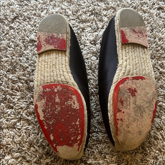 Christian Louboutin Black Espadrille Flats - Picture 2 of 7
